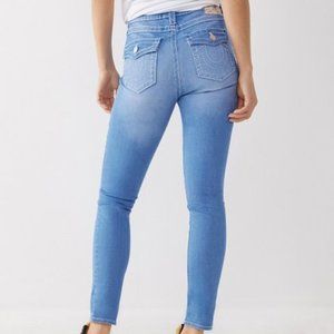 NWT True Religion Women's Jennie Mid Rise Light Wash